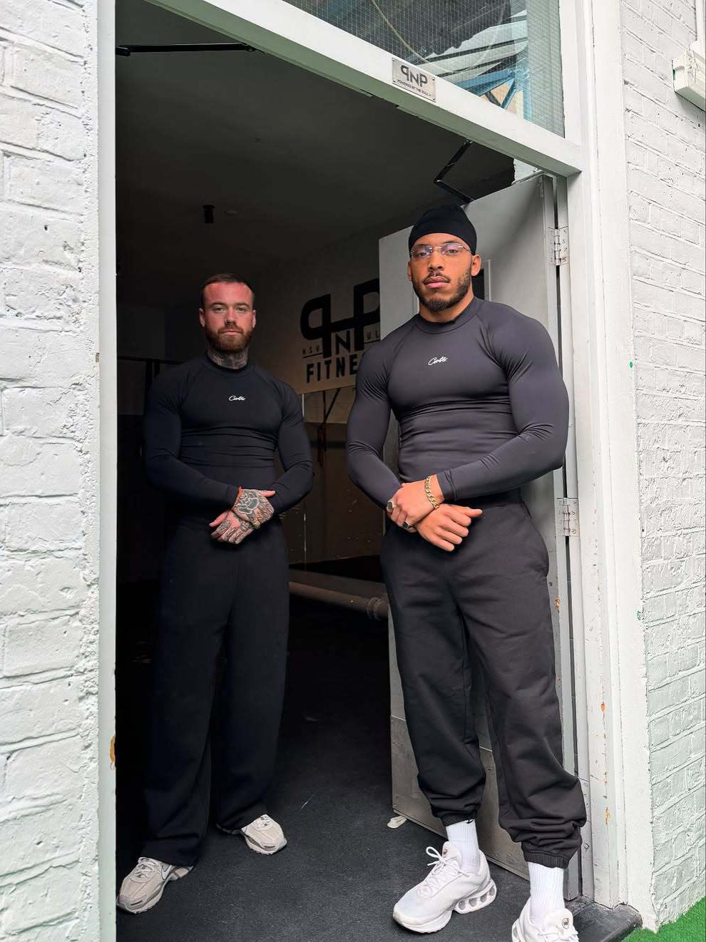 Embroidered Letter Compression Fitness Shirt