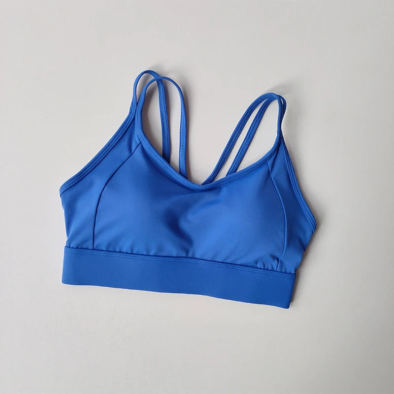 Women Sports Bra Top Push up Fitness Fixed with Pad Yoga Bra Underwear Sport Tops Activities Bras Running Vest Gym Wear
