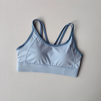 Women Sports Bra Top Push up Fitness Fixed with Pad Yoga Bra Underwear Sport Tops Activities Bras Running Vest Gym Wear
