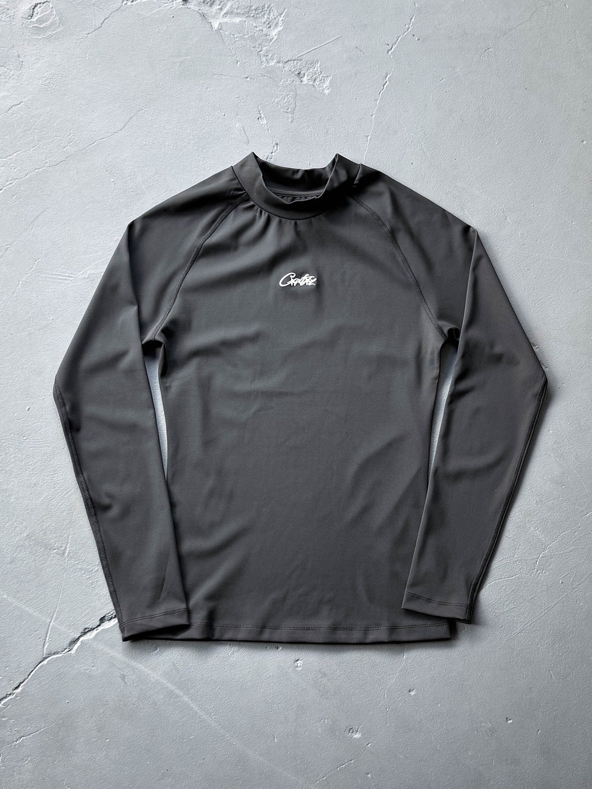 Embroidered Letter Compression Fitness Shirt