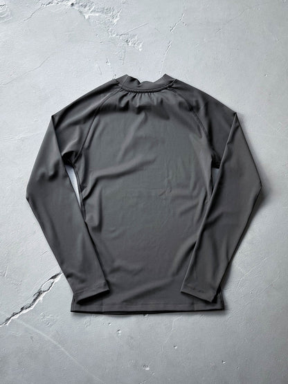 Embroidered Letter Compression Fitness Shirt